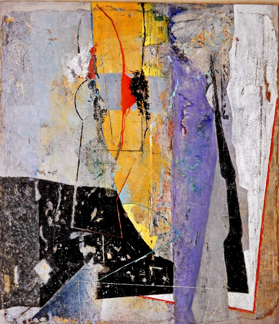 Пейзаж с фиолетовым деревом 110х95 